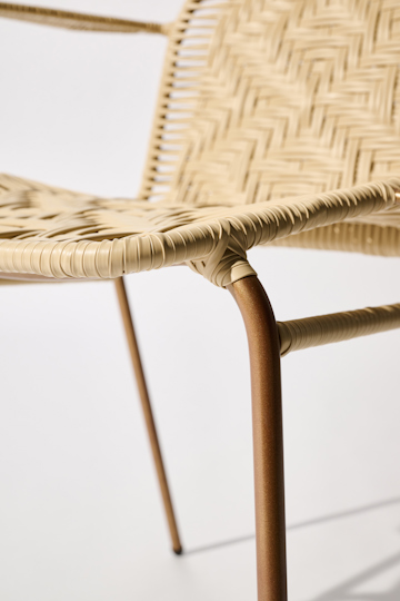 Dorothee Schumacher Handwoven chair copper beige mix