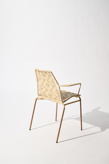 Dorothee Schumacher Handwoven chair copper beige mix