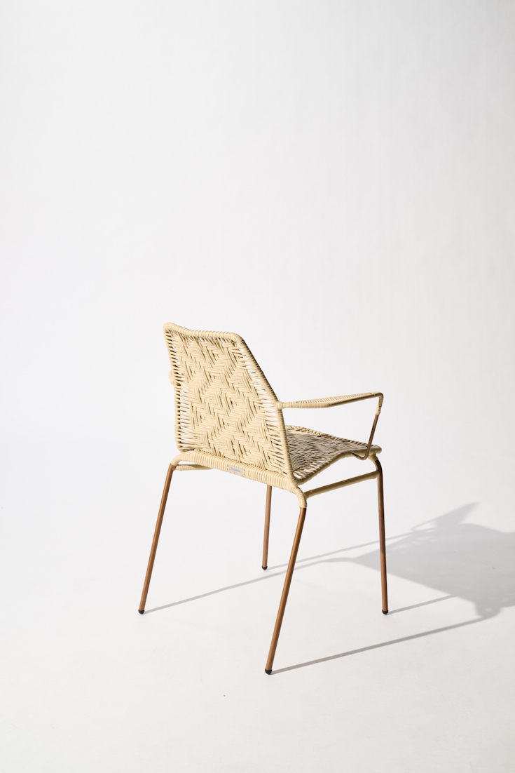 Dorothee Schumacher Handwoven chair copper beige mix