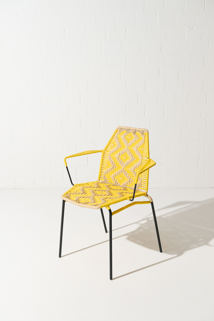 Dorothee Schumacher Handwoven chair amarillo beige mix