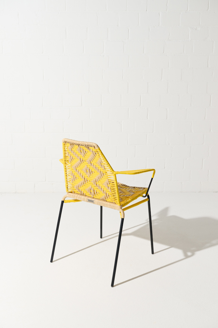 Dorothee Schumacher Handwoven chair amarillo beige mix