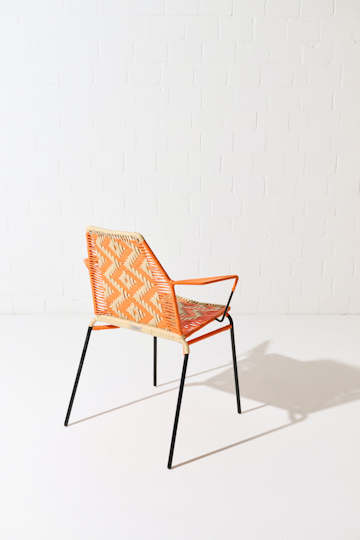 Dorothee Schumacher Handwoven chair naranja beige mix