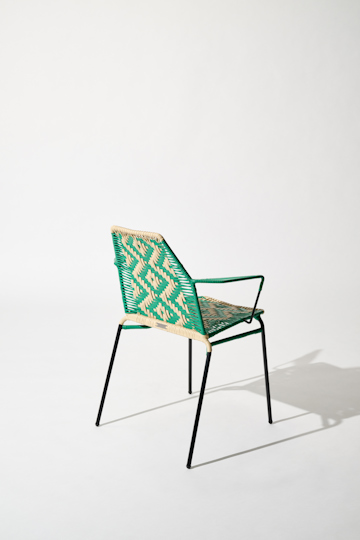 Dorothee Schumacher Handwoven chair verde beige mix