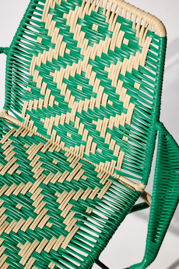 Dorothee Schumacher Handwoven chair verde beige mix