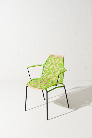 Dorothee Schumacher Handwoven chair verde tropical beige mix
