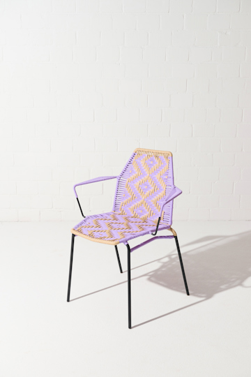 Dorothee Schumacher Handwoven chair lavender beige mix