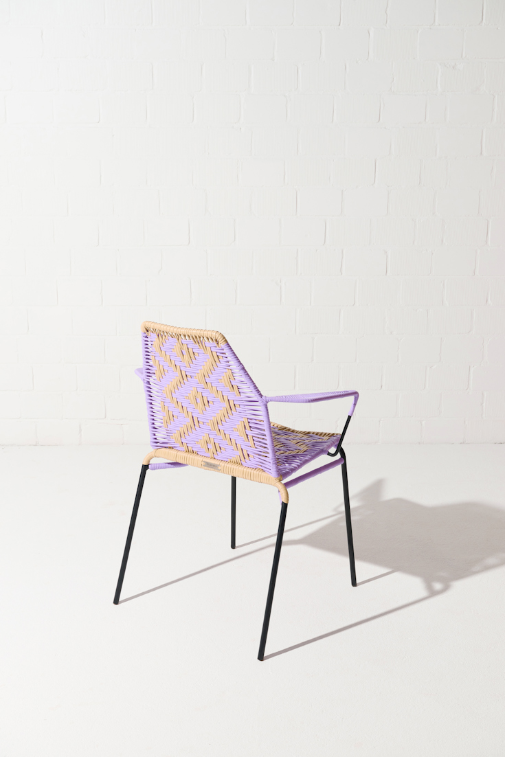 Dorothee Schumacher HANDWOVEN CHAIR lavender beige mix