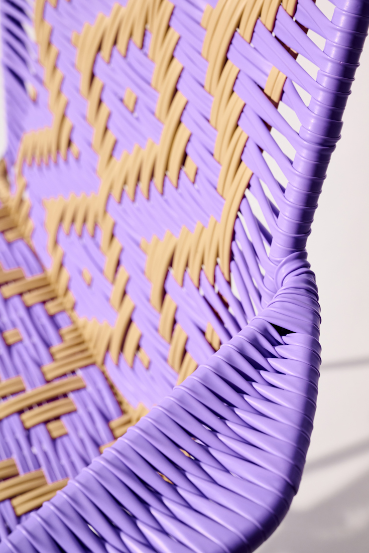Dorothee Schumacher HANDWOVEN CHAIR lavender beige mix