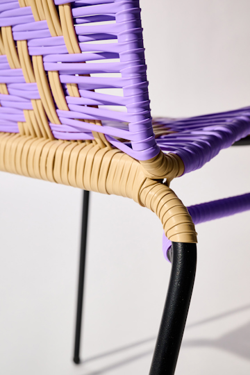 Dorothee Schumacher Handwoven chair lavender beige mix