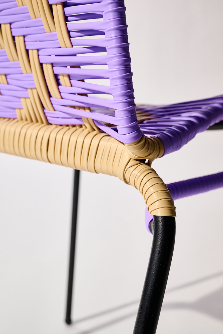 Dorothee Schumacher HANDWOVEN CHAIR lavender beige mix