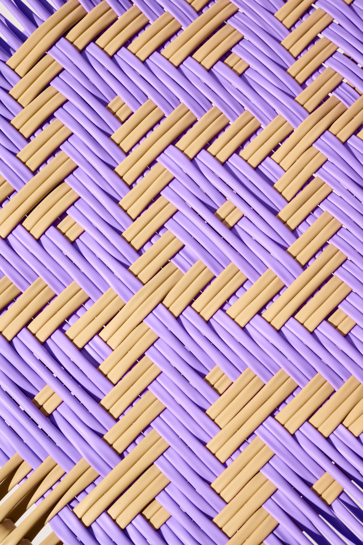 Dorothee Schumacher HANDWOVEN CHAIR lavender beige mix