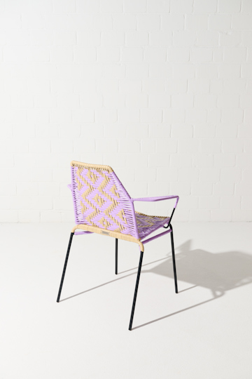 Dorothee Schumacher Handwoven chair lavender beige mix