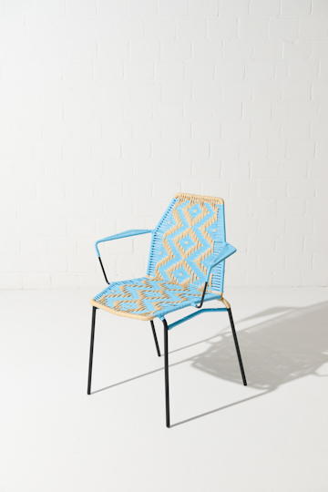 Dorothee Schumacher Handwoven chair azul beige mix