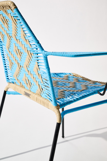 Dorothee Schumacher Handwoven chair azul beige mix
