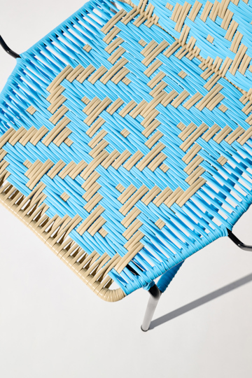 Dorothee Schumacher Handwoven chair azul beige mix