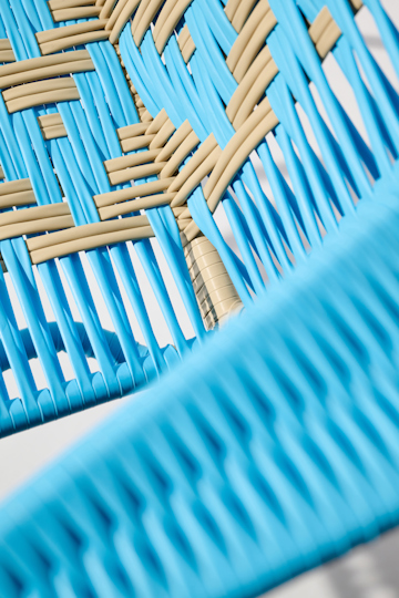 Dorothee Schumacher Handwoven chair azul beige mix
