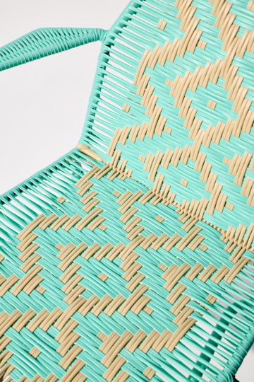 Dorothee Schumacher Handwoven chair turquesa beige mix