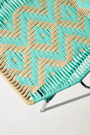 Dorothee Schumacher Handwoven chair turquesa beige mix