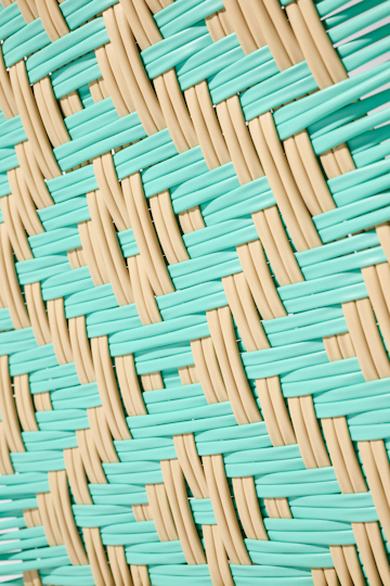 Dorothee Schumacher Handwoven chair turquesa beige mix