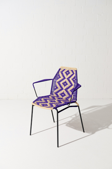 Dorothee Schumacher Handwoven chair lilac beige mix