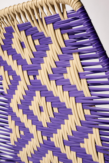 Dorothee Schumacher Handwoven chair lilac beige mix