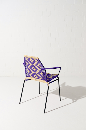 Dorothee Schumacher Handwoven chair lilac beige mix