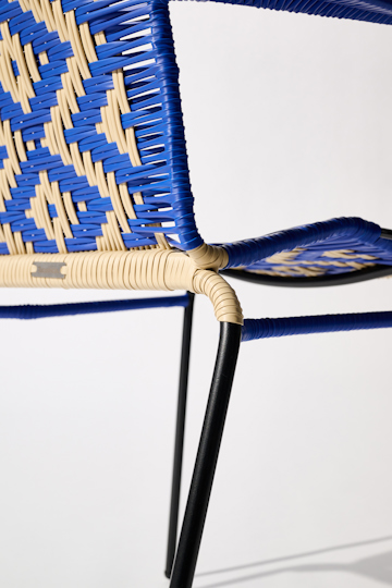 Dorothee Schumacher Handwoven chair blue beige mix