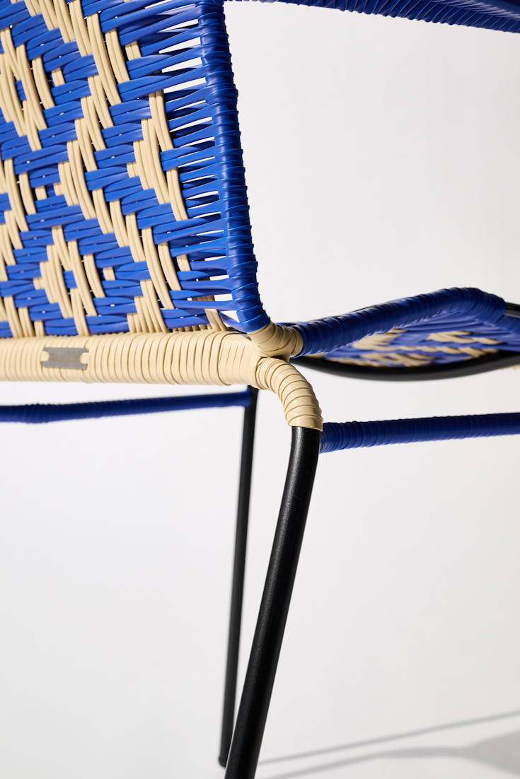 Dorothee Schumacher Handgeflochtener Stuhl blue beige mix
