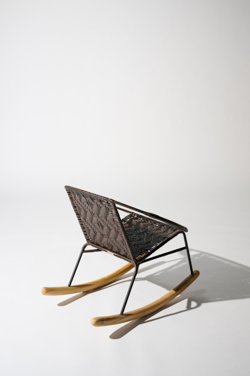 Dorothee Schumacher Handwoven rocking chair chocolate
