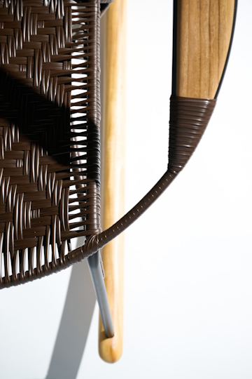 Dorothee Schumacher Handwoven rocking chair chocolate