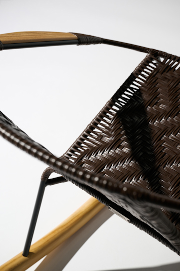 Dorothee Schumacher Handwoven rocking chair chocolate
