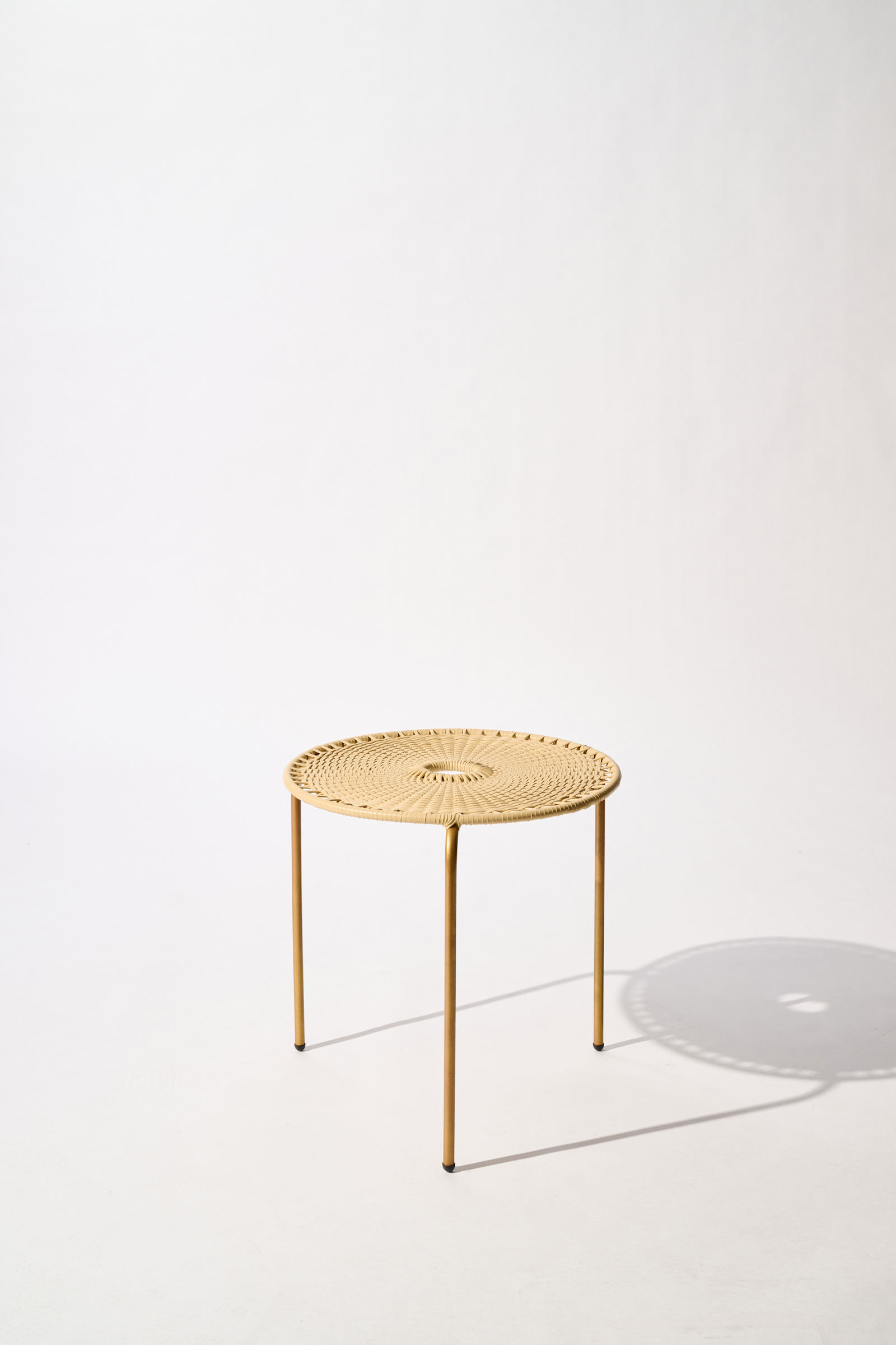 Dorothee Schumacher HANDWOVEN SMALL COFFEE TABLE copper beige mix
