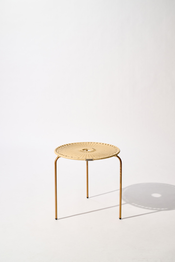 Dorothee Schumacher Handwoven small coffee table copper beige mix