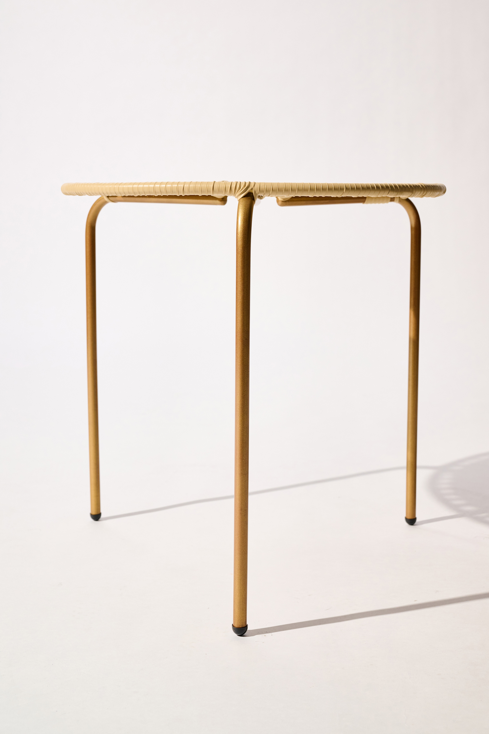 Dorothee Schumacher HANDWOVEN SMALL COFFEE TABLE copper beige mix