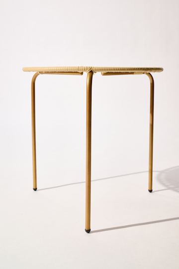 Dorothee Schumacher Handwoven small coffee table copper beige mix