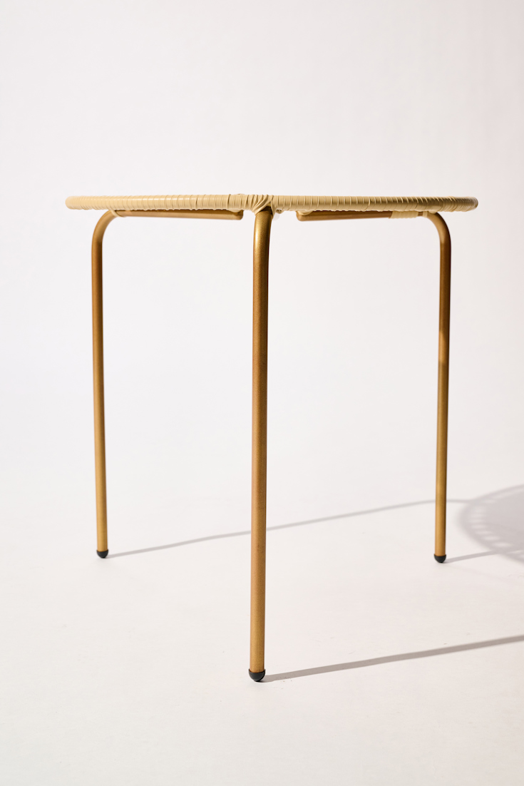 Dorothee Schumacher HANDWOVEN SMALL COFFEE TABLE copper beige mix