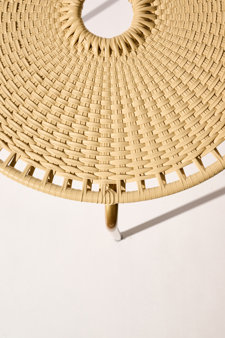 Dorothee Schumacher HANDWOVEN SMALL COFFEE TABLE copper beige mix