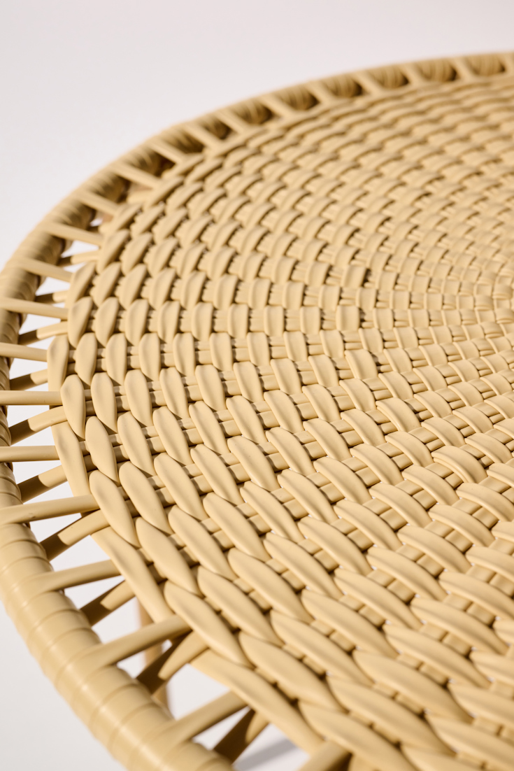 Dorothee Schumacher HANDWOVEN SMALL COFFEE TABLE copper beige mix