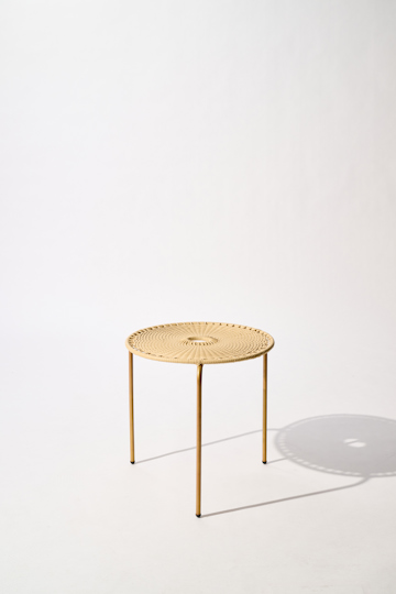 Dorothee Schumacher HANDWOVEN SMALL COFFEE TABLE copper beige mix