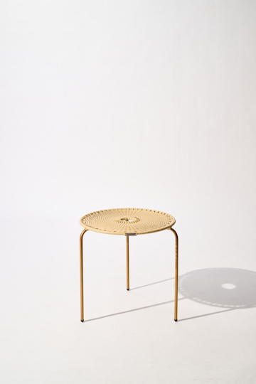 Dorothee Schumacher Handwoven small coffee table copper beige mix