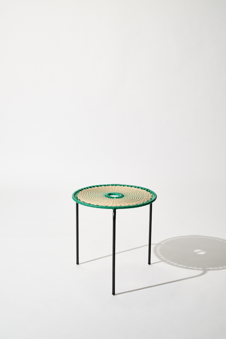 Dorothee Schumacher KLEINER HANDGEFLOCHTENER COFFEE TABLE verde