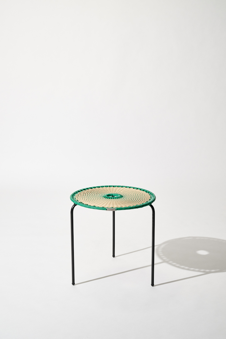 Dorothee Schumacher KLEINER HANDGEFLOCHTENER COFFEE TABLE verde