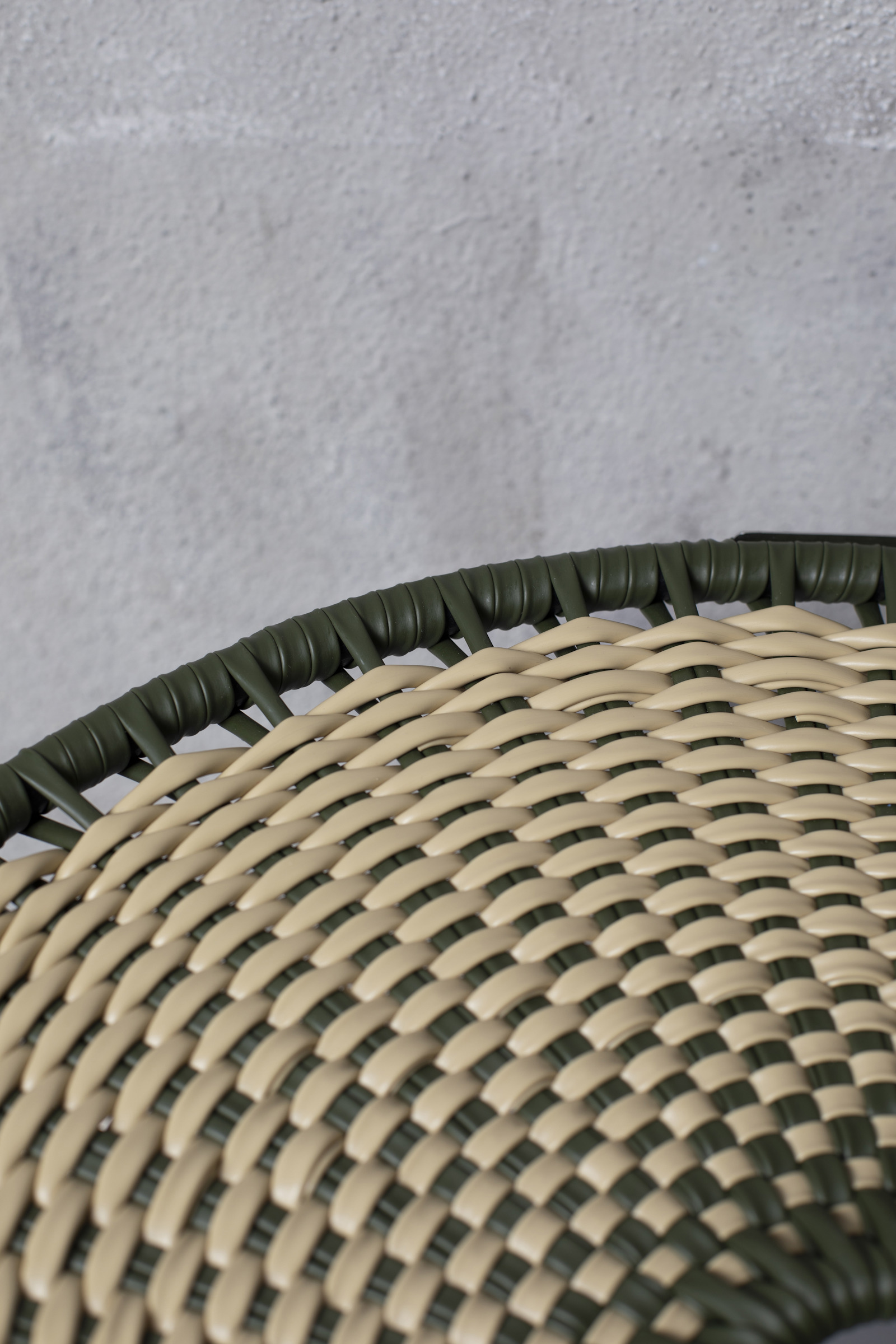 Dorothee Schumacher Handwoven small coffee table verde militar