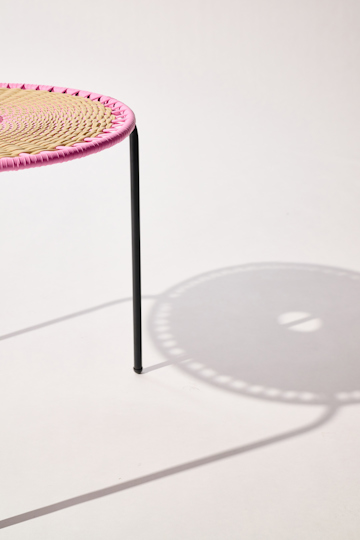 Dorothee Schumacher Handwoven small coffee table rosada beige mix