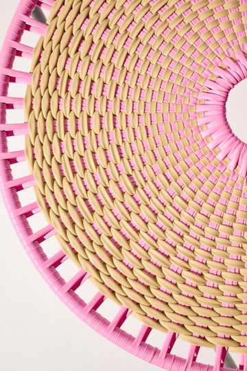 Dorothee Schumacher Handwoven small coffee table rosada beige mix