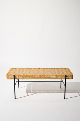 Dorothee Schumacher Handwoven bench mostaza dark beige mix