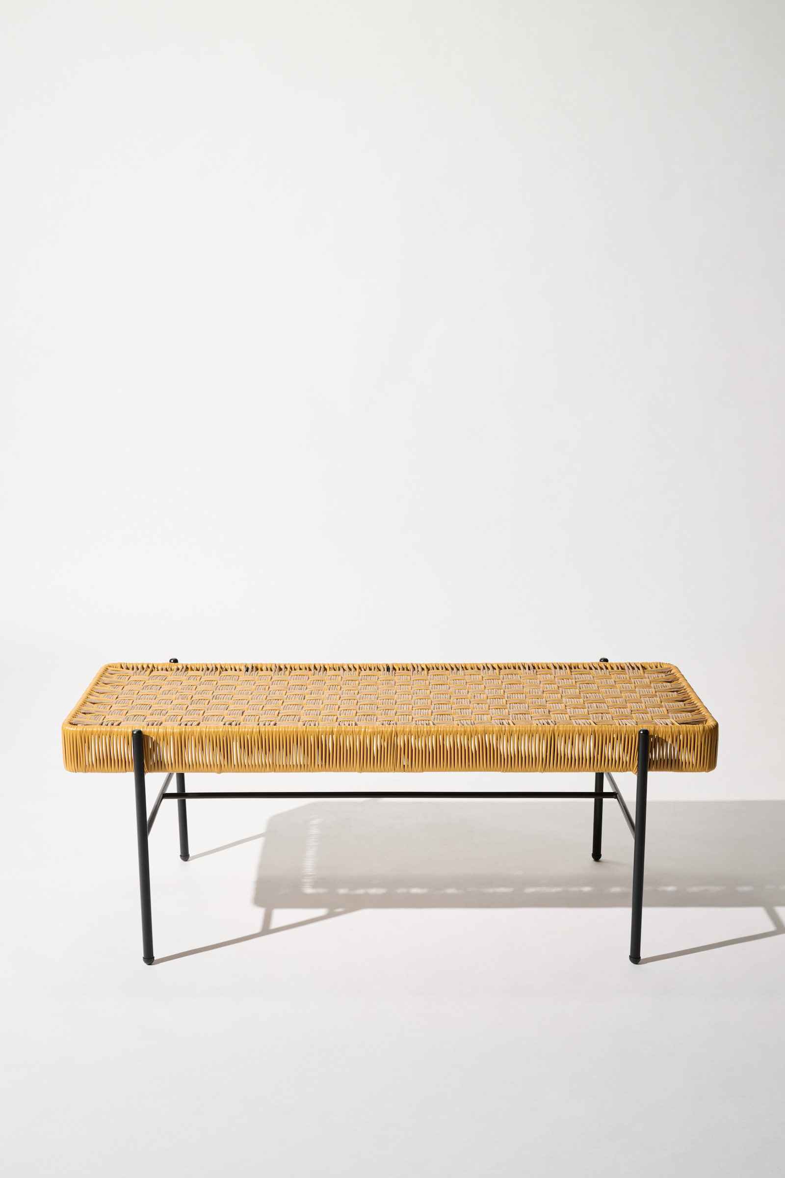 Dorothee Schumacher Handwoven bench mostaza dark beige mix