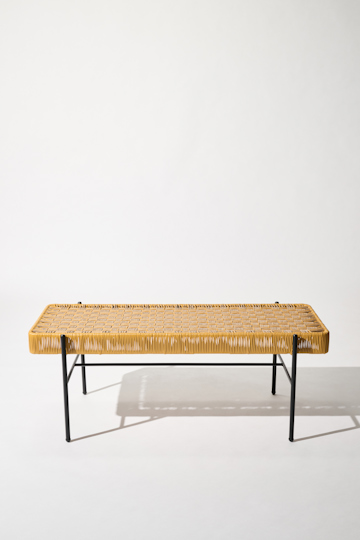 Dorothee Schumacher Handwoven bench mostaza dark beige mix