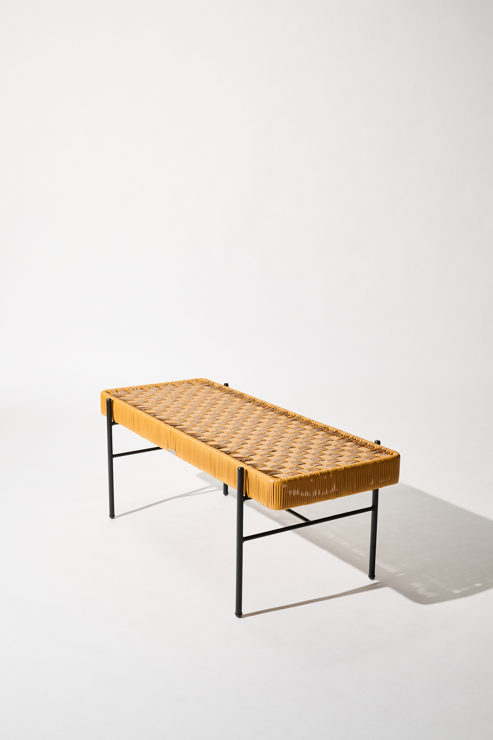 Dorothee Schumacher Handwoven bench mostaza dark beige mix