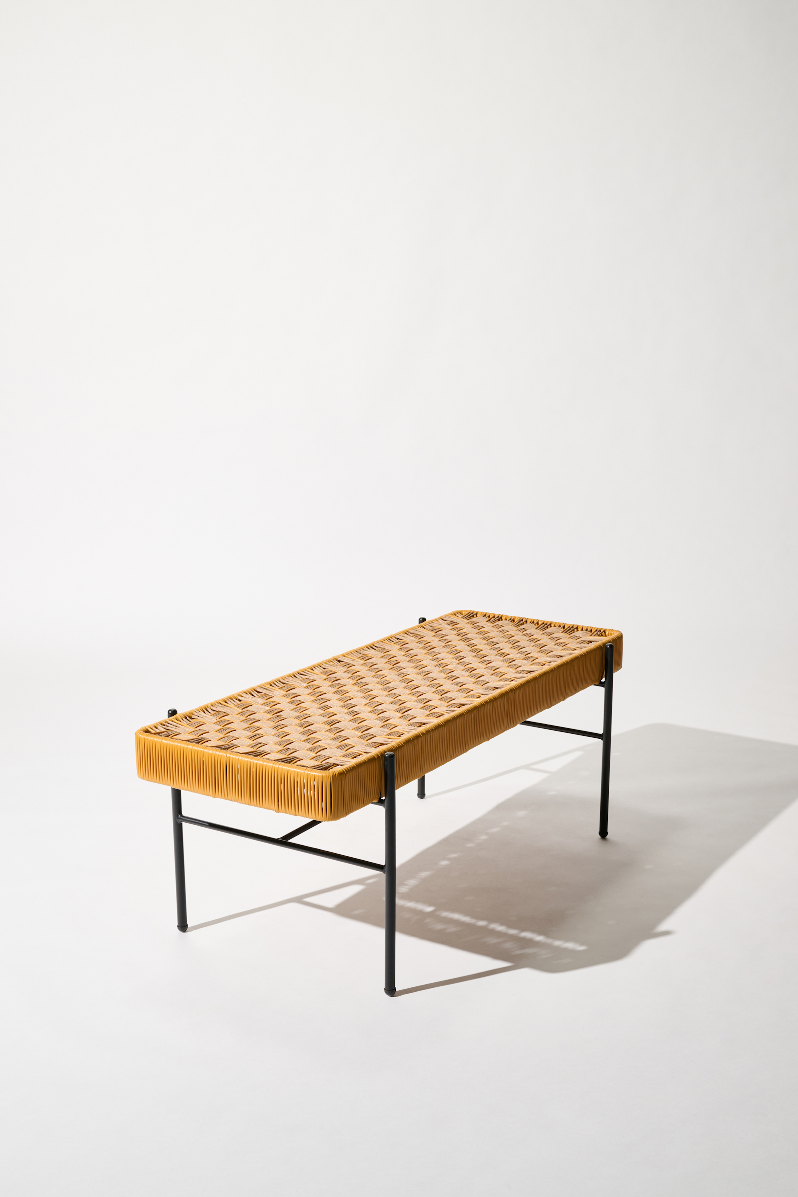 Dorothee Schumacher Handwoven bench mostaza dark beige mix